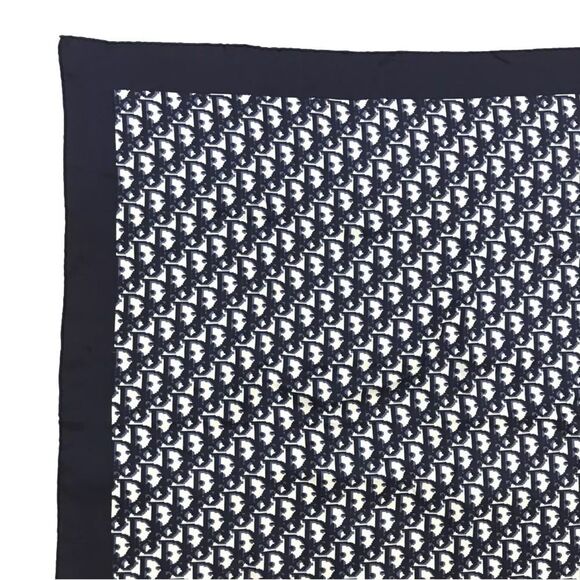 CHRISTIAN DIOR Navy Dior Trotter Scarf - Picture 5 of 5